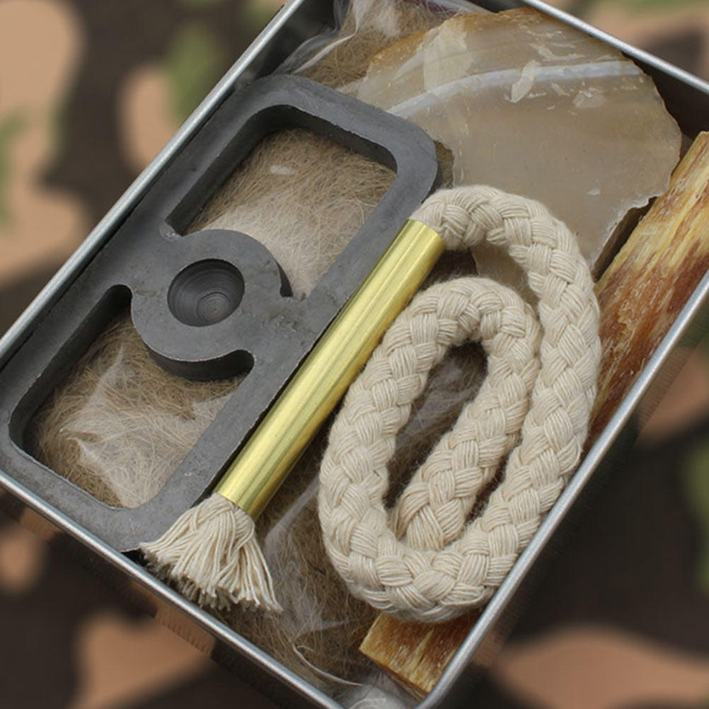 Outdoor Camping Cooking Set - Set Accendifuoco con Corda di Cotone,