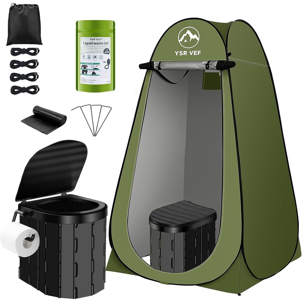 Outdoor Camping Toilet - Kit WC Portatile, Toilette da Campeggio