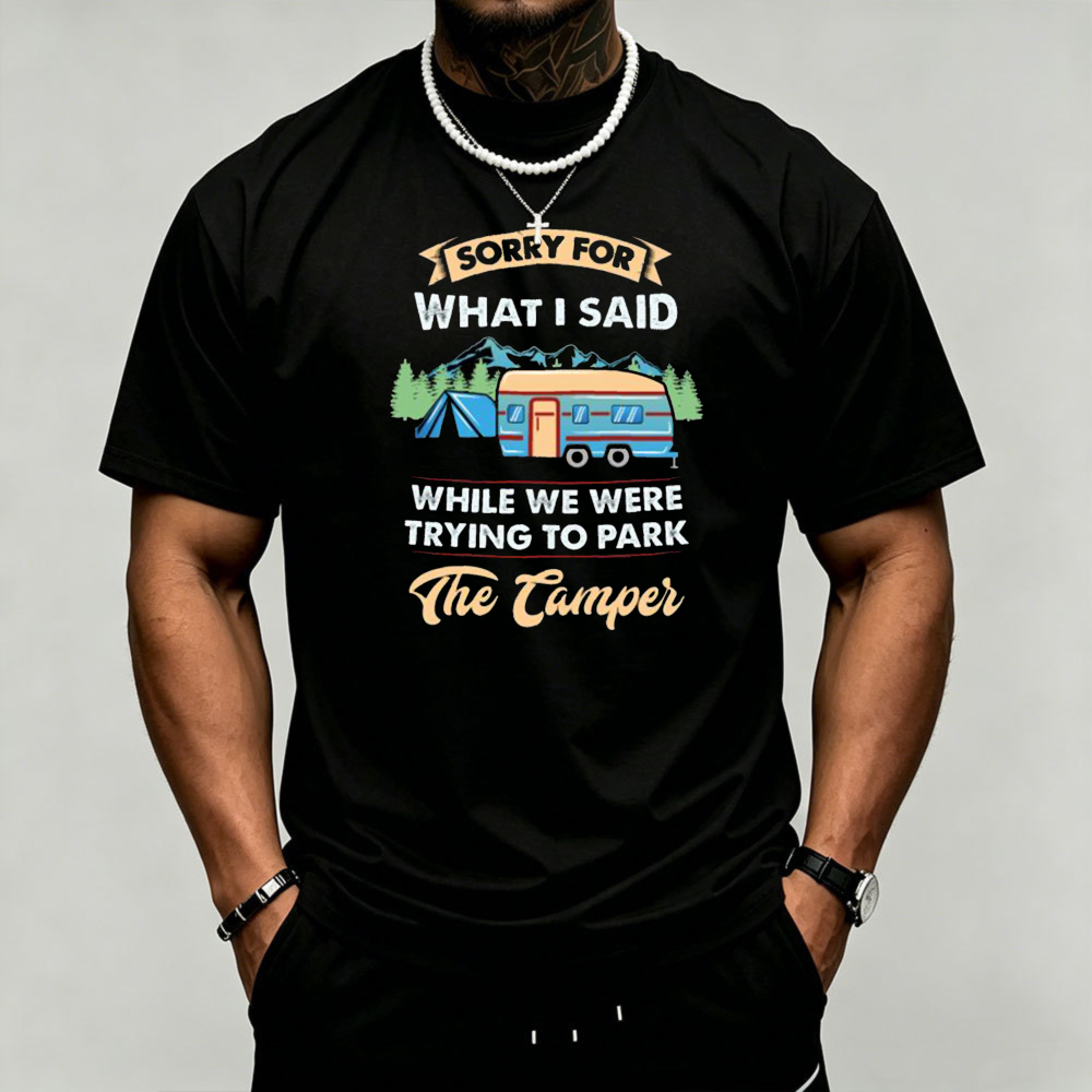 Outdoor Camping Quotes - T-shirt da uomo con grafica da