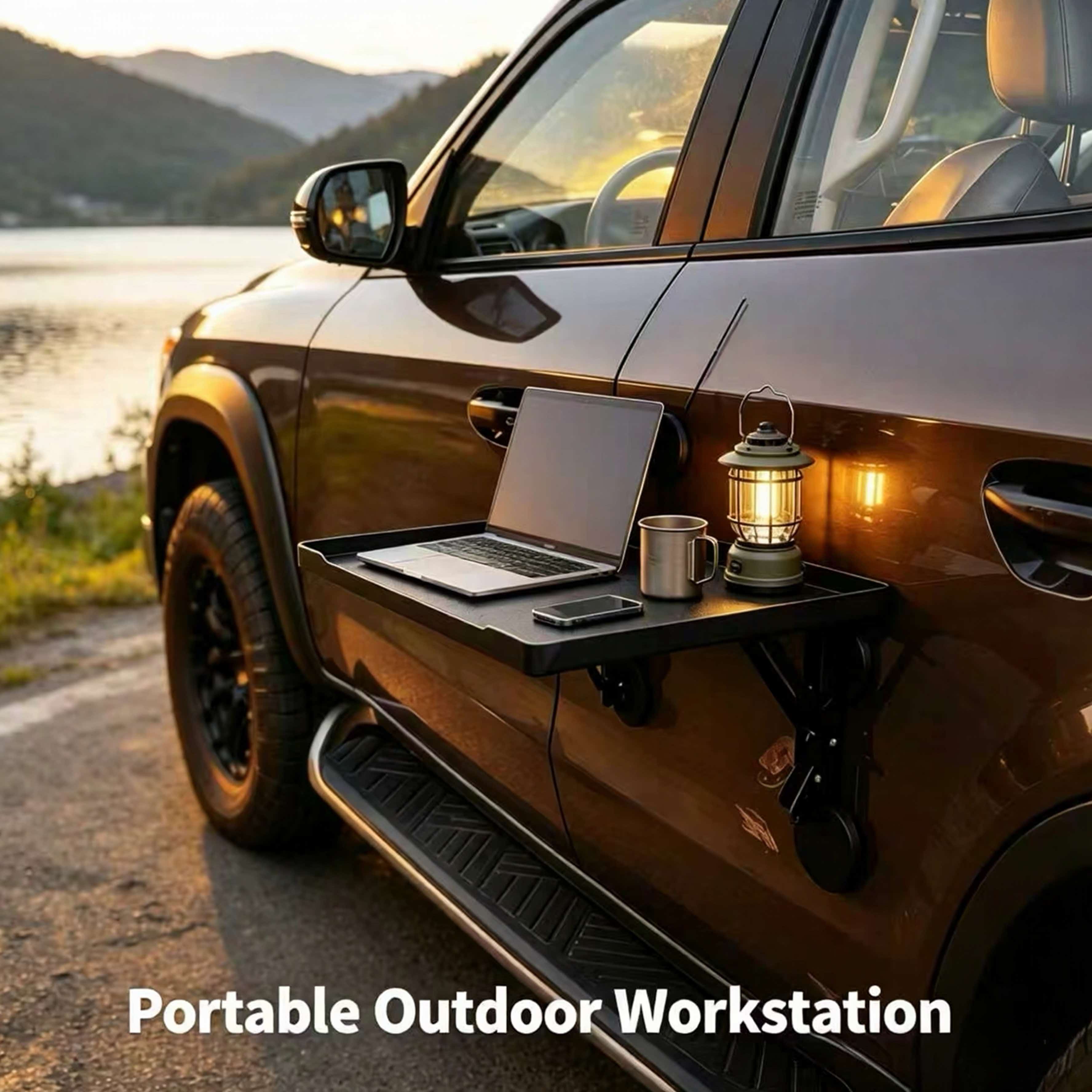 Outdoor Camping Table Foldable - Tavolino Magnetico Pieghevole per Auto, Portatile,