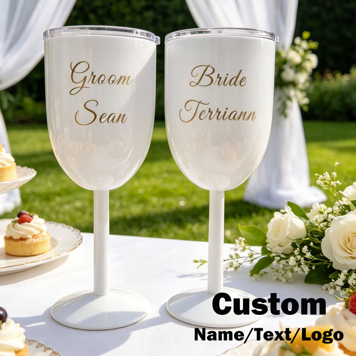 Outdoor Camping Direct - Bicchieri da Vino Personalizzati in Acciaio