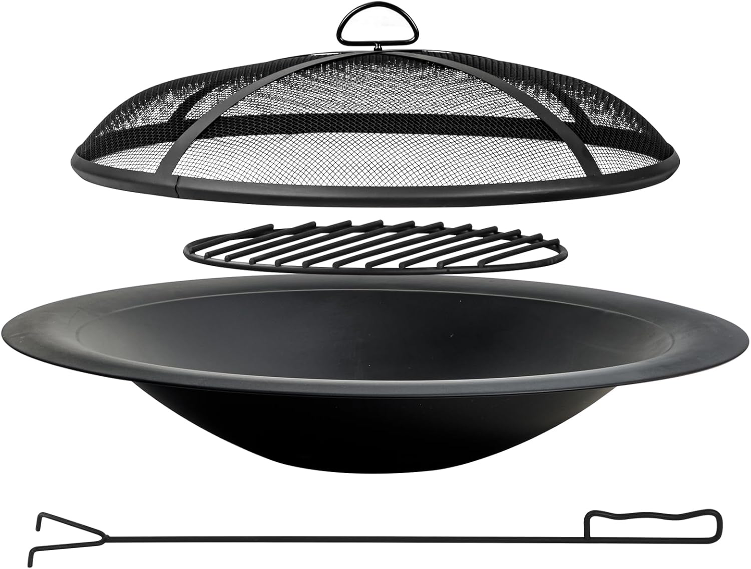 Outdoor Camping Fireplace - Braciere in acciaio da 35 pollici,