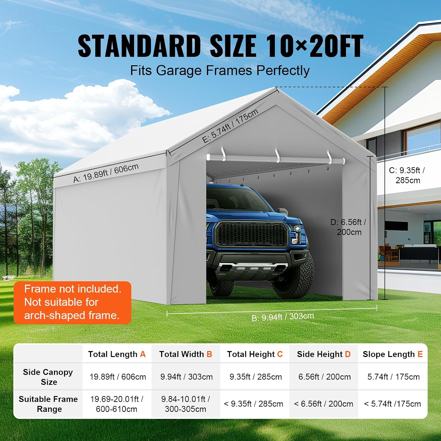 Waterproof Tarp Shelter - Telo di Ricambio per Carport 10