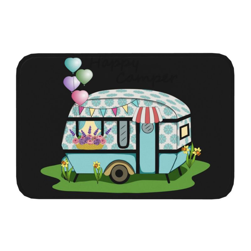 Outdoor Camping Quotes - Custom Happy Camper Camping zerbino tappetino