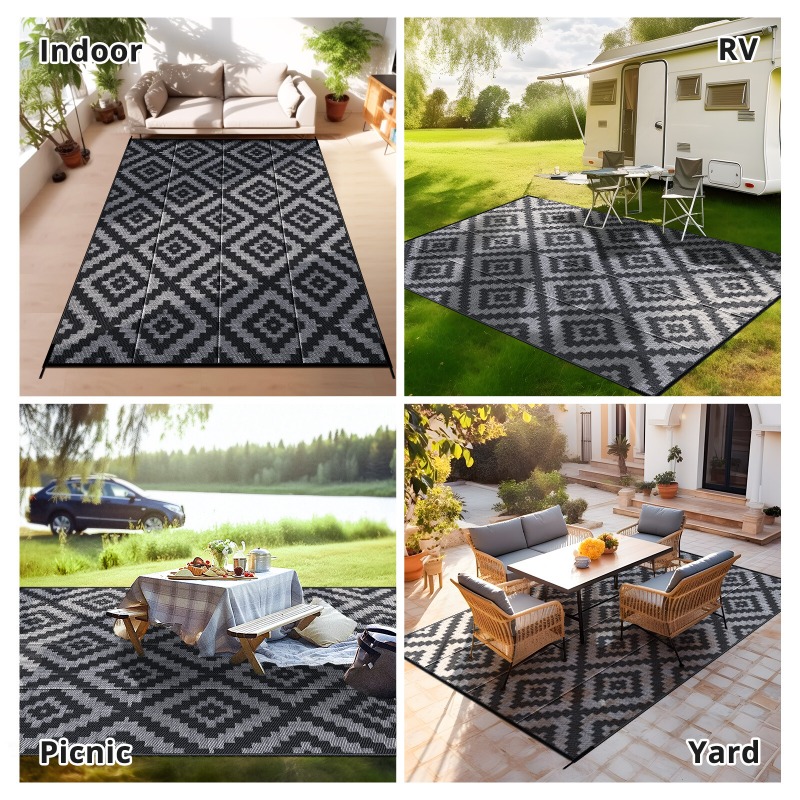 Outdoor Camping Rugs 9X12 - Tappeti da Esterno (5x8, 6x9, 9x12,
