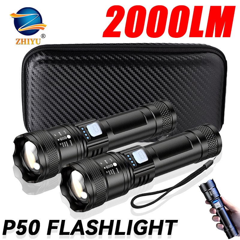 Outdoor Camping Decor - Torcia tattica a LED 2000LM Torcia