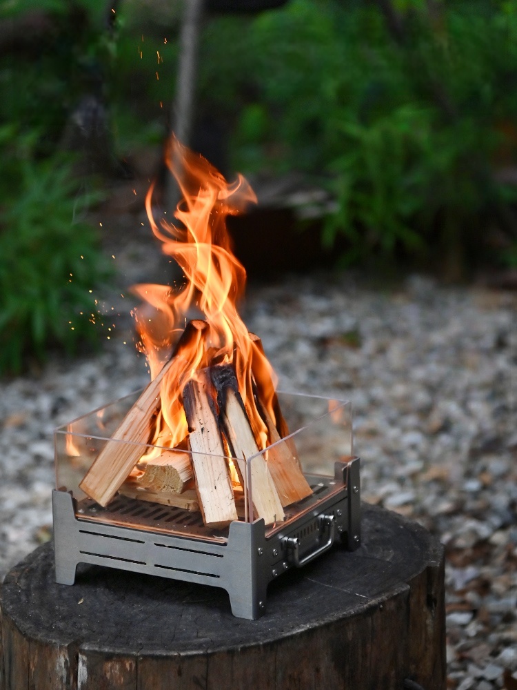 Camino da campeggio in acciaio - Outdoor Camping Fireplace recensione e prezzo