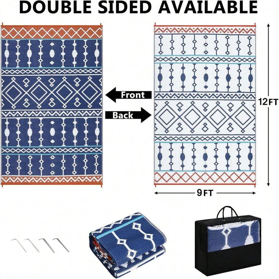 Tappeto da esterno Meiyiu, 8x1 - Outdoor Camping Rugs 9X12 recensione e prezzo