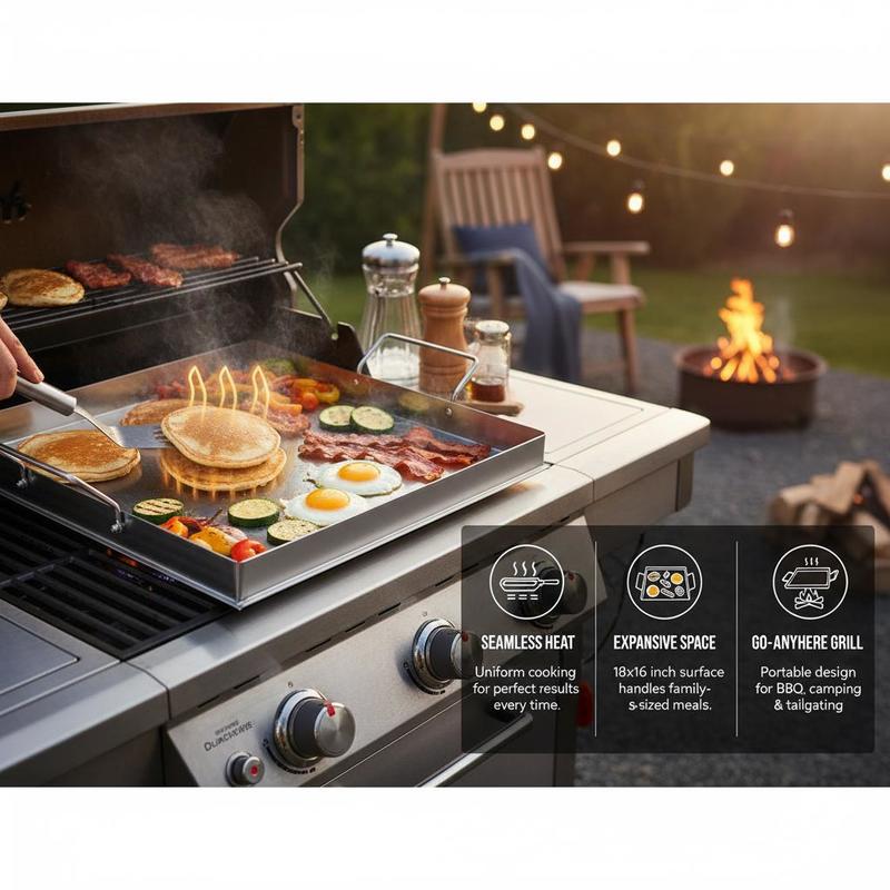Piastra universale piatta 18x1 - Outdoor Camping Cooking Set recensione e prezzo