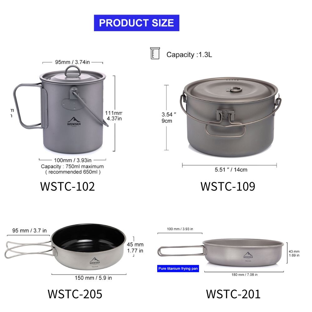 Widesea Stoviglie da campeggio - Outdoor Camping Cooking Set recensione e prezzo