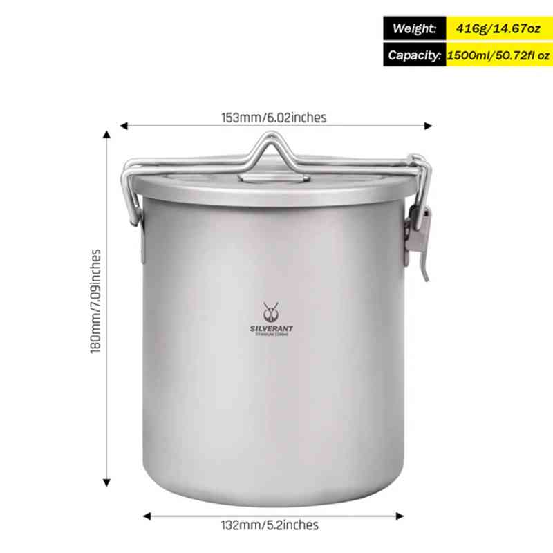 Silverant Camping Titanium Pot - Outdoor Camping Cooking Set recensione e prezzo
