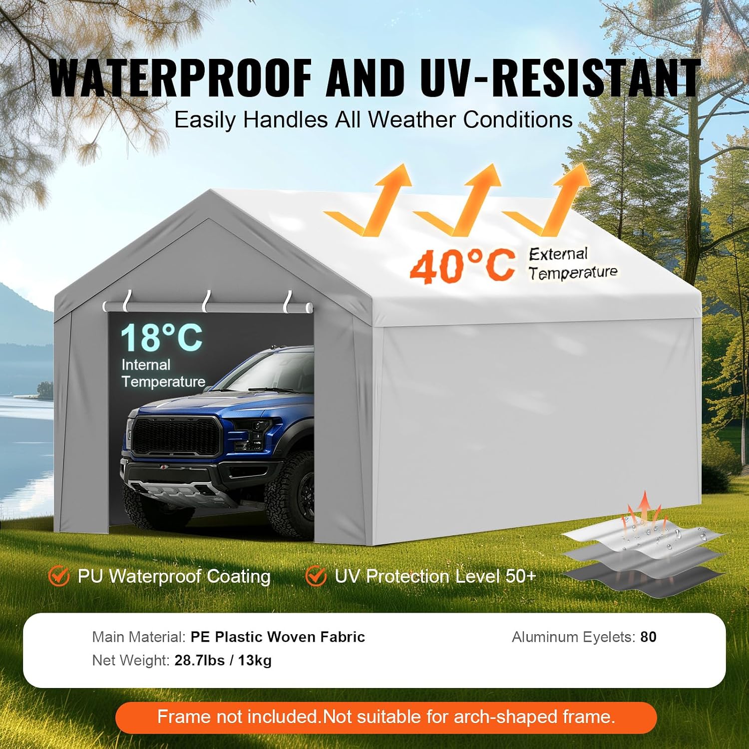 Telo di Ricambio per Carport 1 - Waterproof Tarp Shelter recensione e prezzo