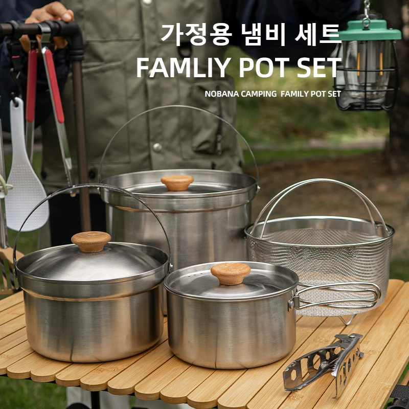 Nuovo Set di Pentole in Acciai - Outdoor Camping Cooking Set recensione e prezzo