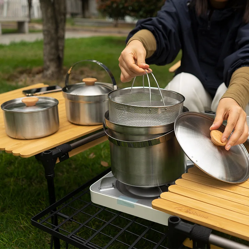 Nuovo Set di Pentole in Acciai - Outdoor Camping Cooking Set recensione e prezzo