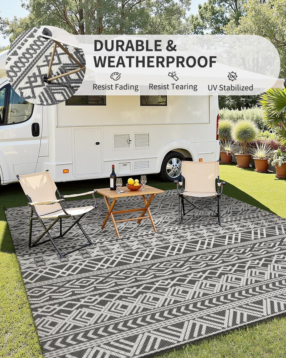 Tappeto da esterno impermeabil - Outdoor Camping Rugs 9X12 recensione e prezzo