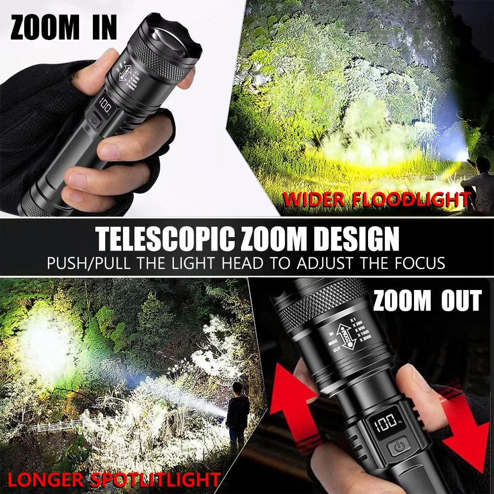 Torcia LED Ricaricabile Zoomab - Outdoor Camping Decor recensione e prezzo