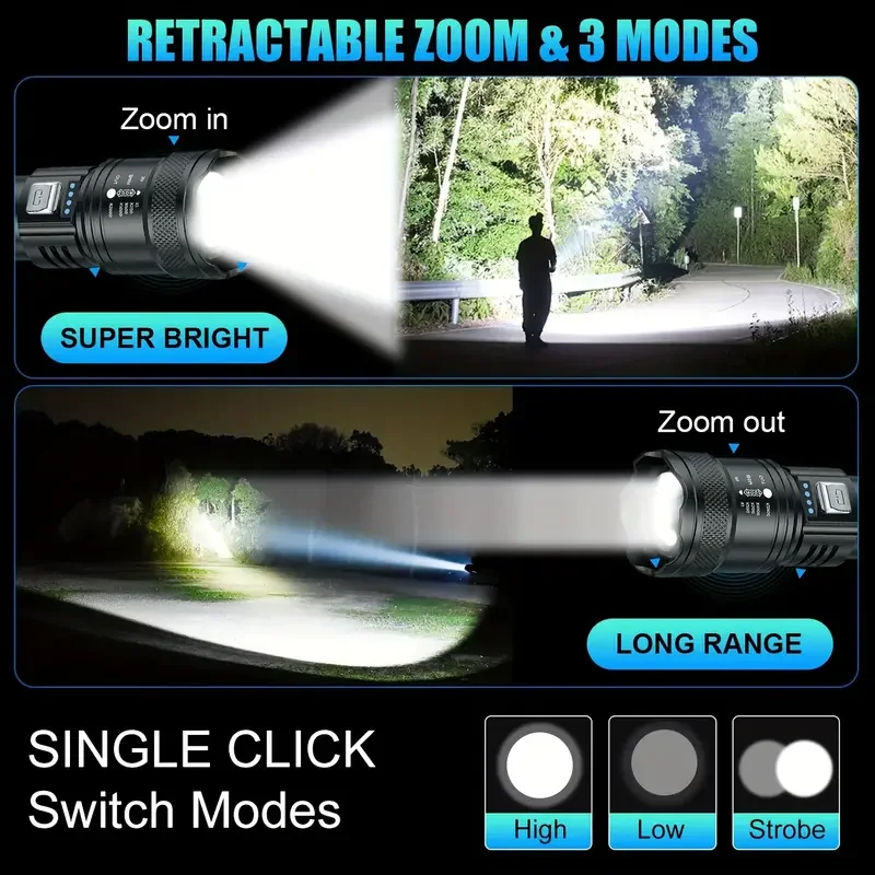 Torcia tattica a LED 2000LM To - Outdoor Camping Decor recensione e prezzo