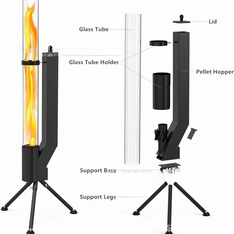 Stufa a razzo verticale - Bruc - Outdoor Camping Fireplace recensione e prezzo