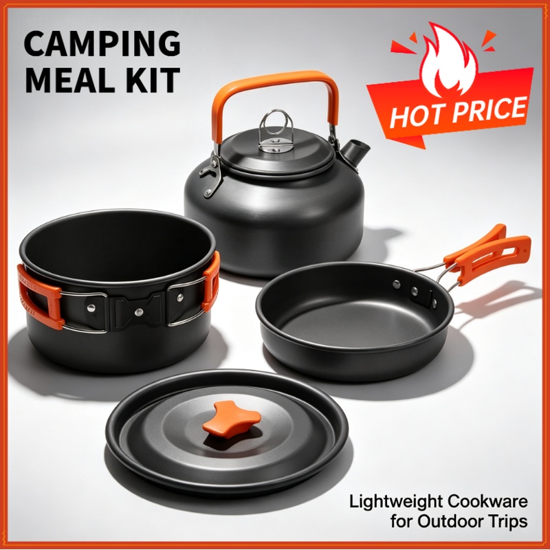 Set da cucina da campeggio, pe - Outdoor Camping Cooking Set recensione e prezzo