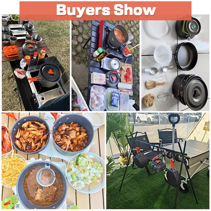 Set da cucina da campeggio, pe - Outdoor Camping Cooking Set recensione e prezzo